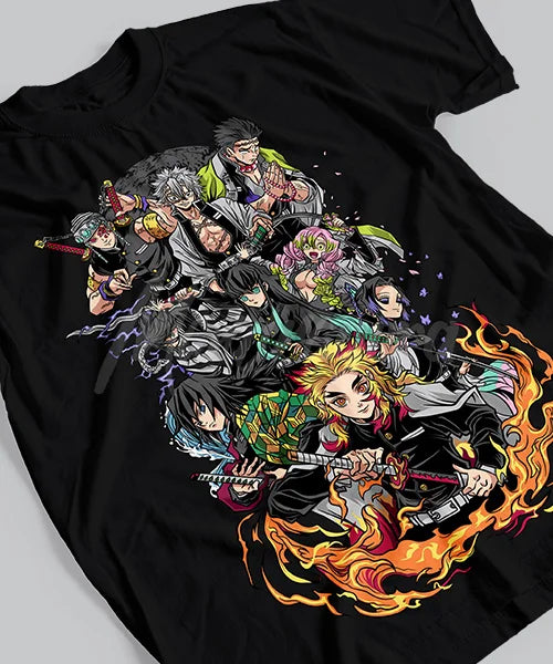 Demon Slayer – Piliers & Ex-Piliers en Combat T-shirt Unisexe