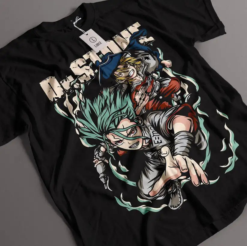 Dr. Stone – Senku Ishigami & Ryusui Nanami T-shirt Unisexe