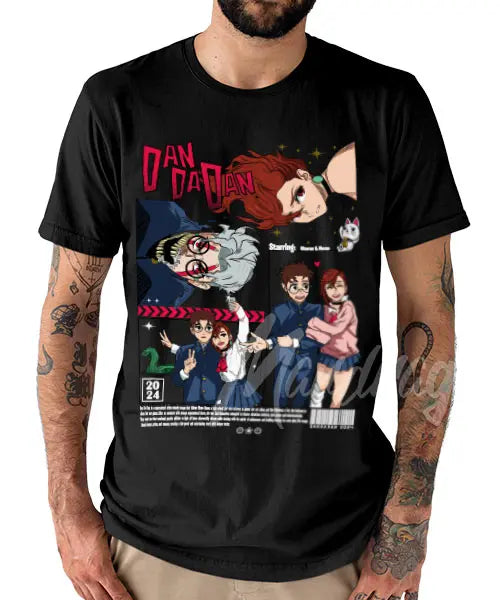 Dandadan – Momo & Okarun Battle T-shirt Unisexe
