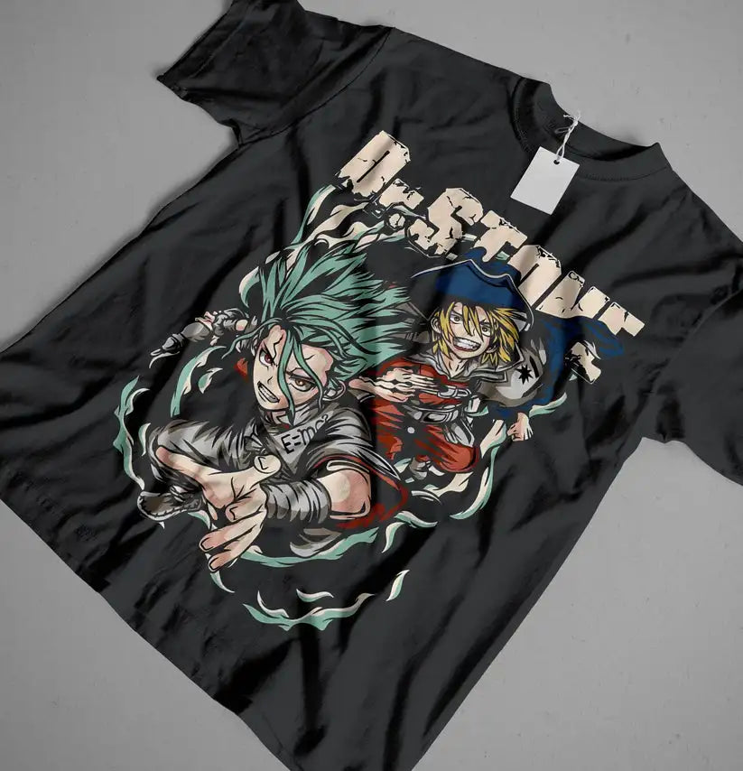 Dr. Stone – Senku Ishigami & Ryusui Nanami T-shirt Unisexe