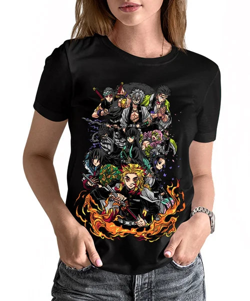 Demon Slayer – Piliers & Ex-Piliers en Combat T-shirt Unisexe