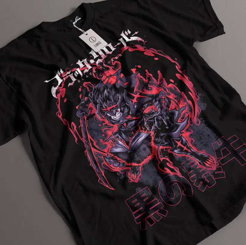 Black Clover – Asta Black & Red T-shirt Unisexe