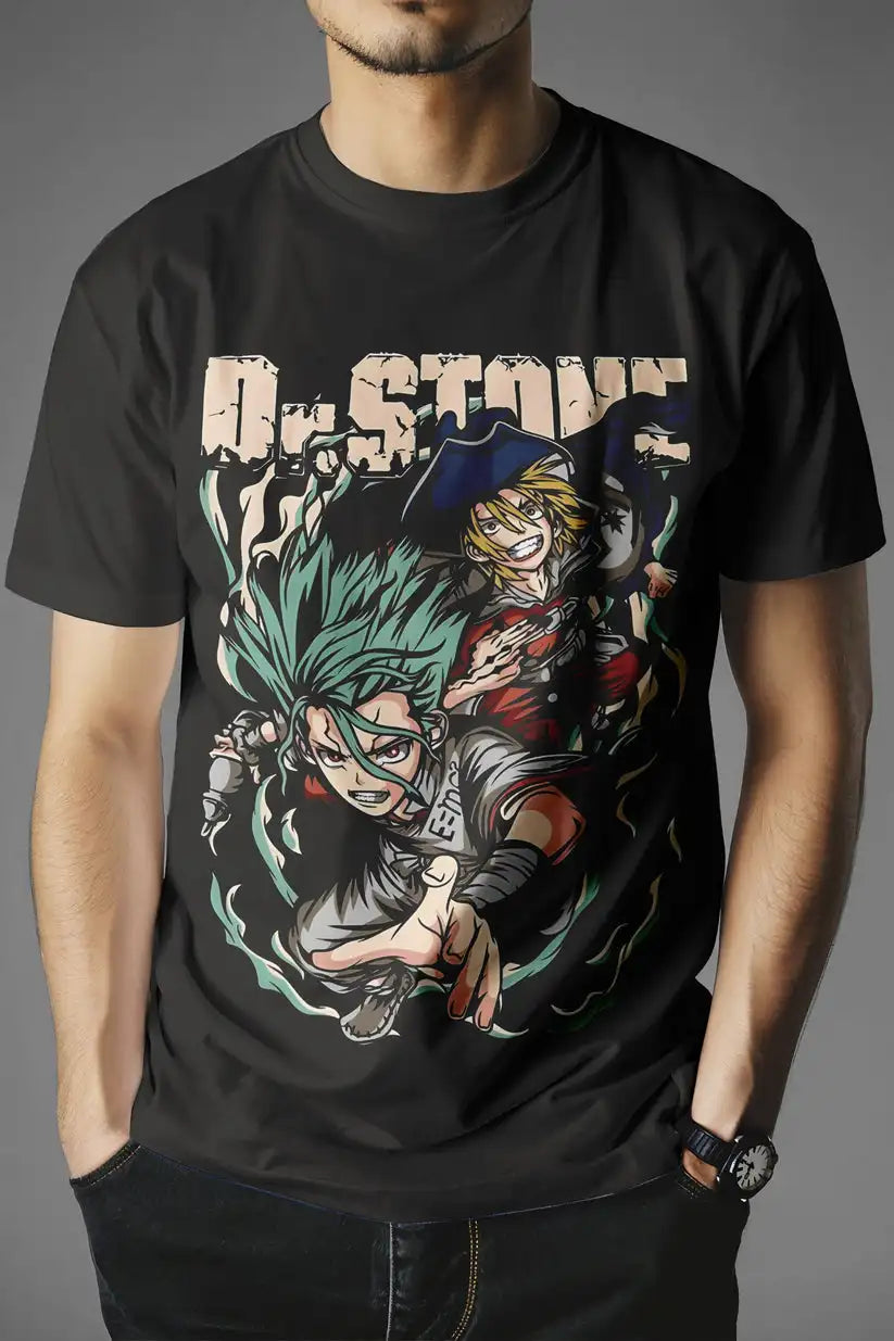 Dr. Stone – Senku Ishigami & Ryusui Nanami T-shirt Unisexe