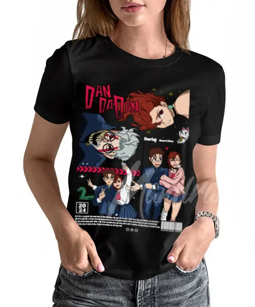 Dandadan – Momo & Okarun Battle T-shirt Unisexe