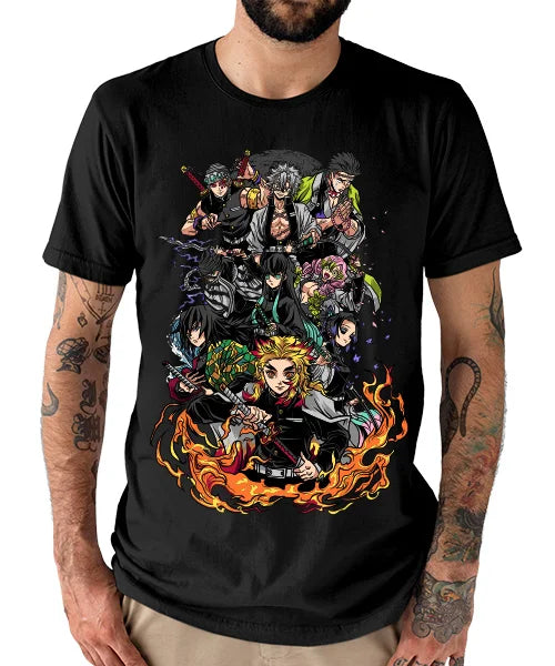 Demon Slayer – Piliers & Ex-Piliers en Combat T-shirt Unisexe