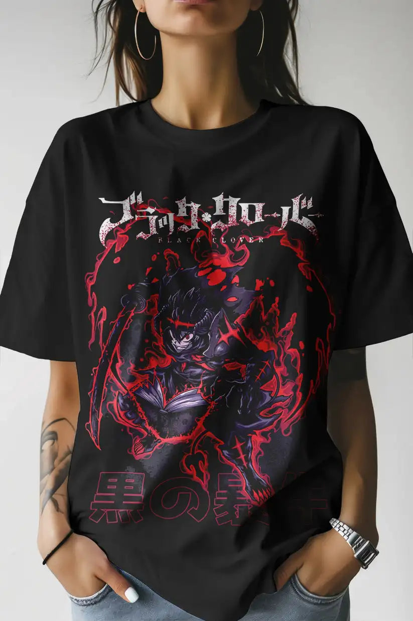 Black Clover – Asta Black & Red T-shirt Unisexe